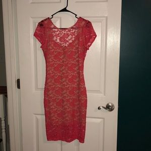 3 for $20 Coral lace cocktail dress